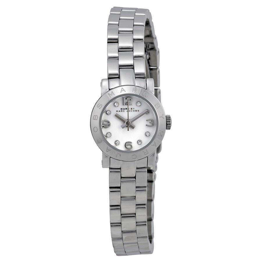  Shop Authentic Marc Jacobs Amy Dinky White Dial Silver Steel Strap Watch for Women - MBM3225 - Luxxuri
