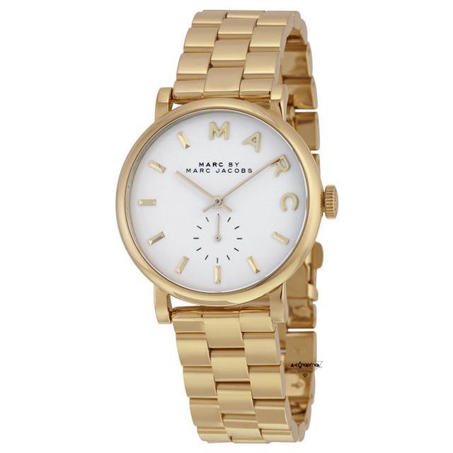  Shop Authentic Marc Jacobs Baker White Dial Gold Steel Strap Watch for Women - MBM3243 - Luxxuri