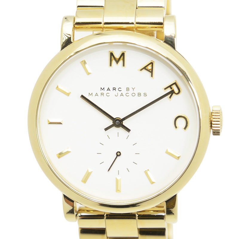  Shop Authentic Marc Jacobs Baker White Dial Gold Steel Strap Watch for Women - MBM3243 - Luxxuri