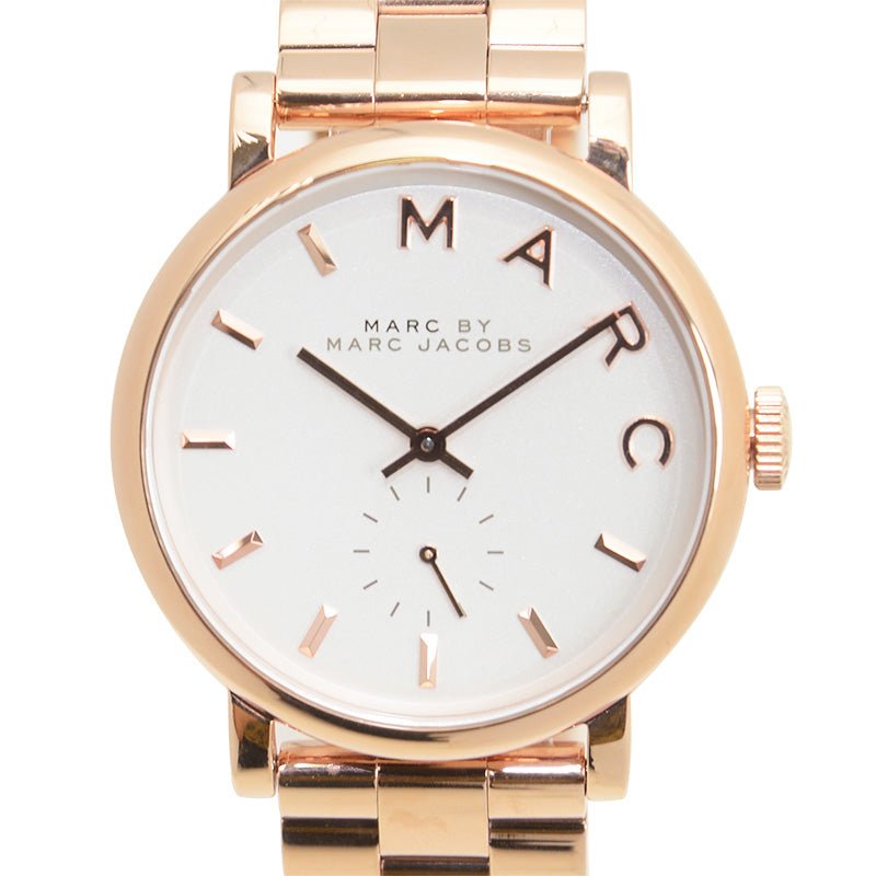  Shop Authentic Marc Jacobs Baker White Dial Rose Gold Steel Strap Watch for Women - MBM3244 - Luxxuri