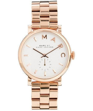  Shop Authentic Marc Jacobs Baker White Dial Rose Gold Steel Strap Watch for Women - MBM3244 - Luxxuri