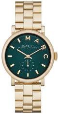  Shop Authentic Marc Jacobs Baker Green Dial Gold Steel Strap Watch for Women - MBM3245 - Luxxuri
