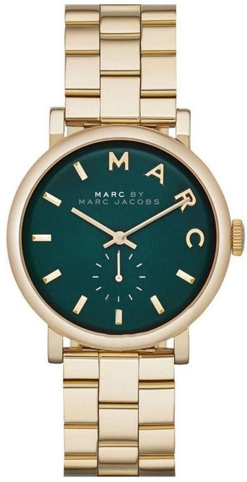  Shop Authentic Marc Jacobs Baker Green Dial Gold Steel Strap Watch for Women - MBM3245 - Luxxuri