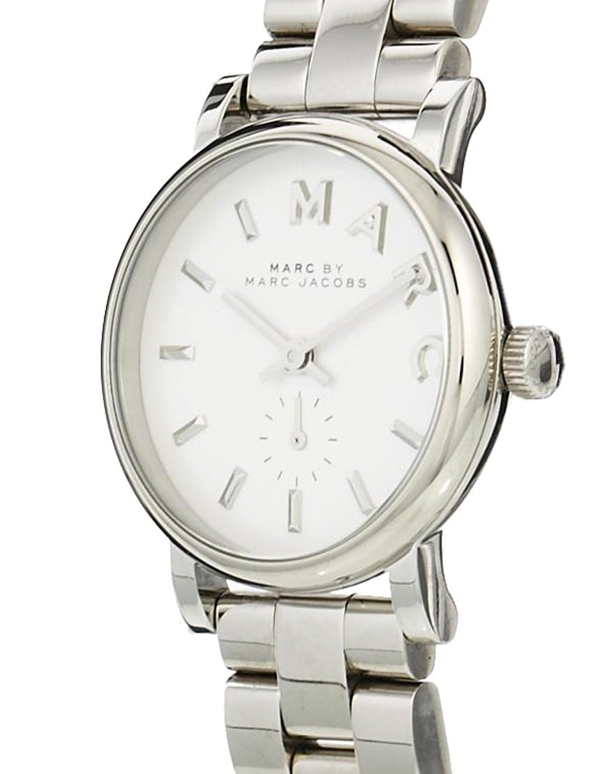  Shop Authentic Marc Jacobs Baker White Dial Silver Steel Strap Watch for Women - MBM3246 - Luxxuri