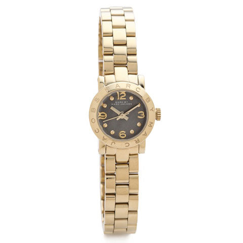  Shop Authentic Marc Jacobs Amy Mother of Pearl Black Dial Gold Steel Strap Watch for Women - MBM3275 - Luxxuri