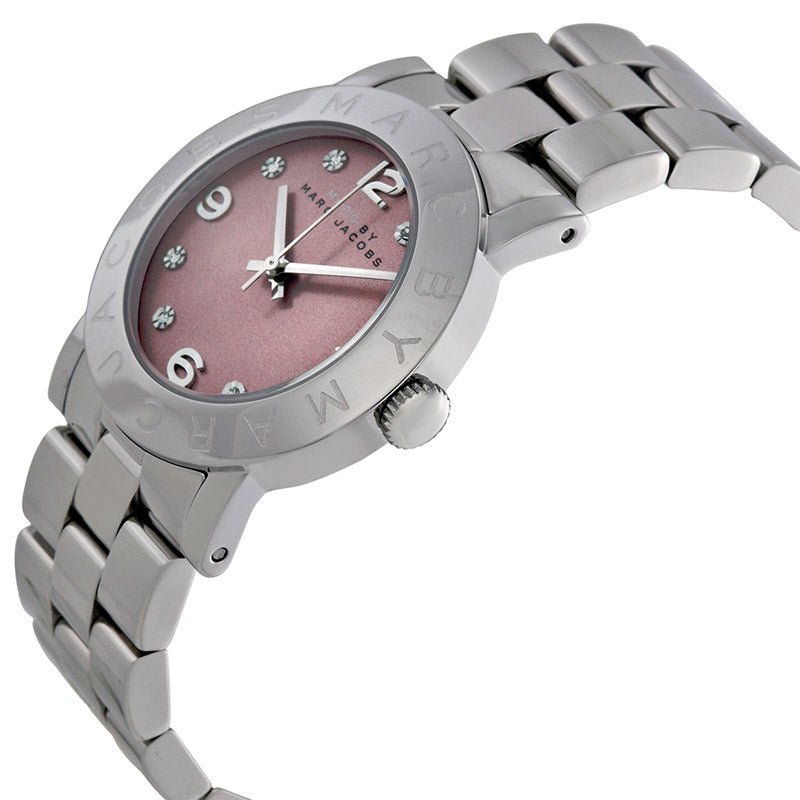  Shop Authentic Marc Jacobs Amy Life Pink Dial Silver Steel Strap Watch for Women - MBM3300 - Luxxuri