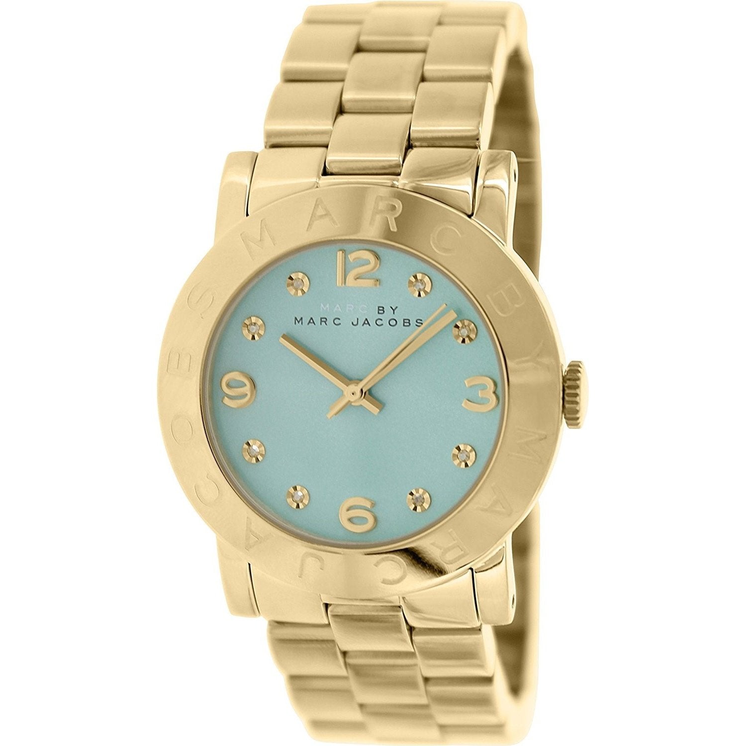  Shop Authentic Marc Jacobs Amy Blue Dial Gold Steel Strap Watch for Women - MBM3301 - Luxxuri