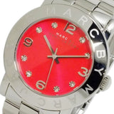  Shop Authentic Marc Jacobs Amy Red Dial Silver Steel Strap Watch for Women - MBM3333 - Luxxuri