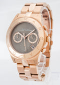  Shop Authentic Marc Jacobs Blade Chronograph Brown Dial Rose Gold Steel Strap Watch for Women - MBM3308 - Luxxuri