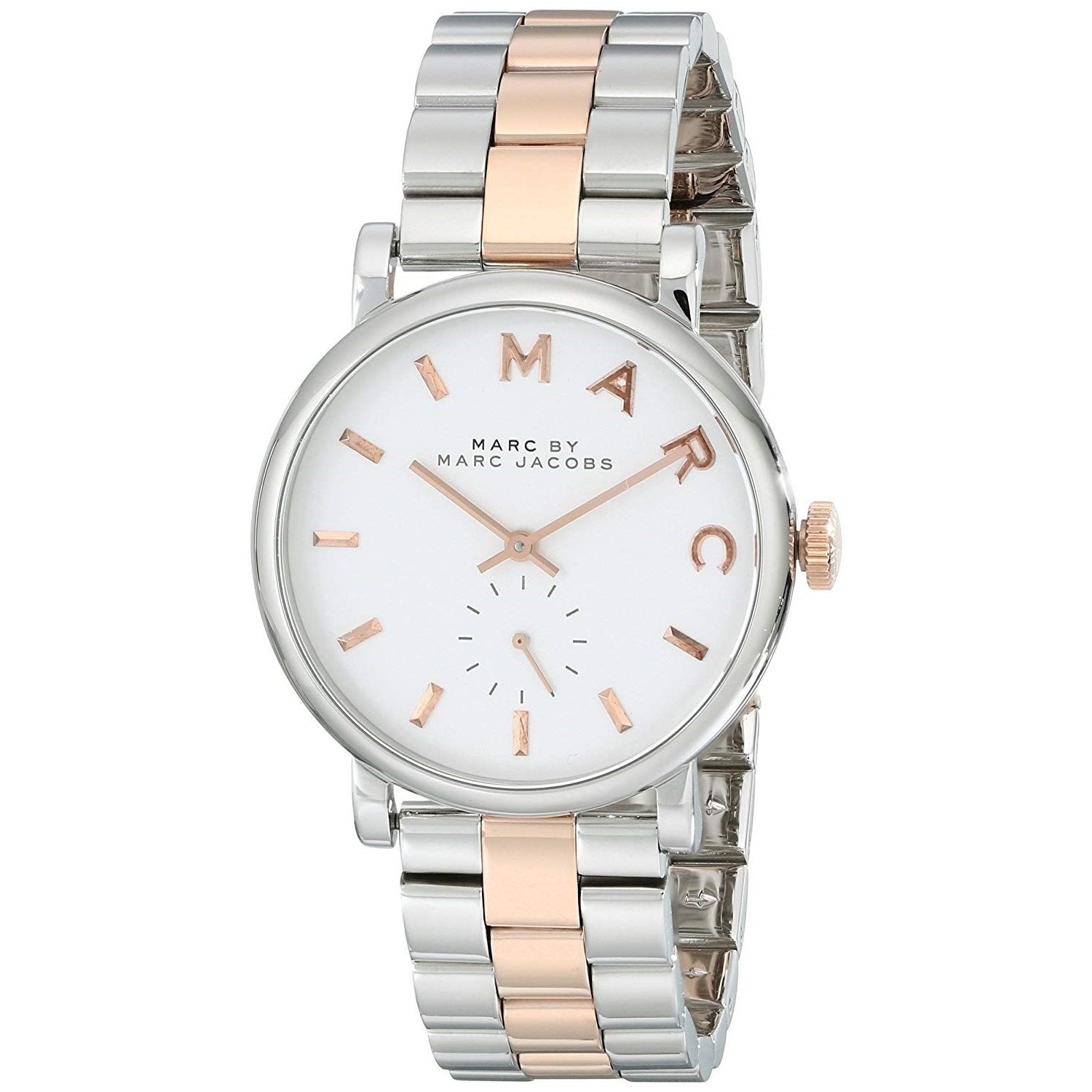  Shop Authentic Marc Jacobs Baker White Dial Two Tone Steel Strap Watch for Women - MBM3312 - Luxxuri