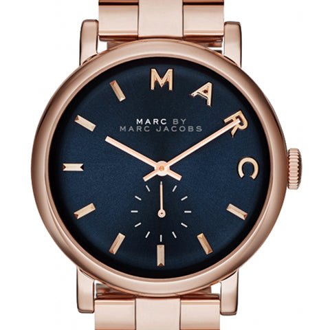  Shop Authentic Marc Jacobs Baker Blue Dial Rose Gold Steel Strap Watch for Women - MBM3330 - Luxxuri