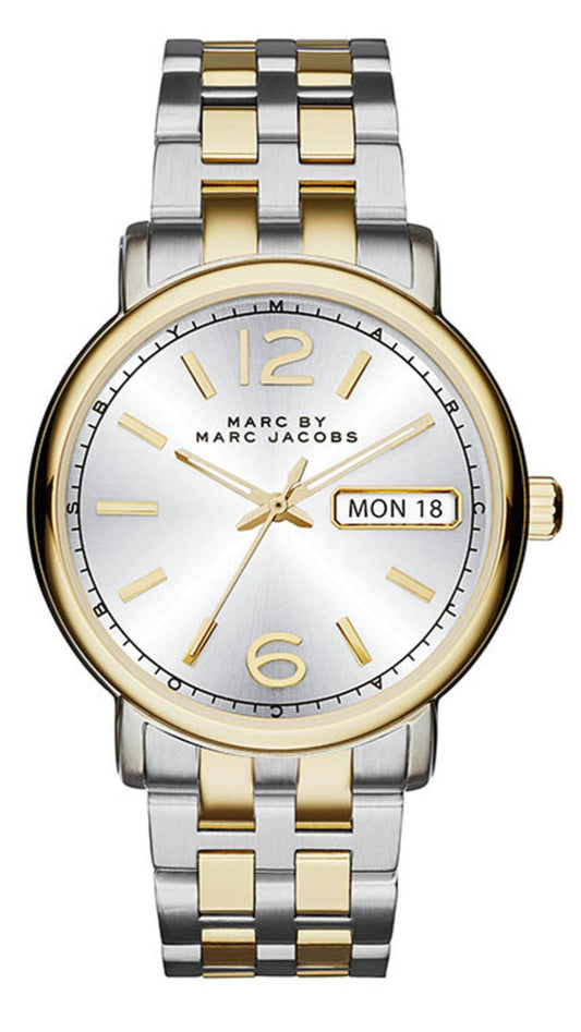  Shop Authentic Marc Jacobs Fergus Silver Dial Two Tone Steel Strap Watch for Women - MBM8652 - Luxxuri