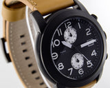  Shop Authentic Marc Jacobs Larry Chronograph Black Dial Brown Leather Strap Watch for Men - MBM5053 - Luxxuri