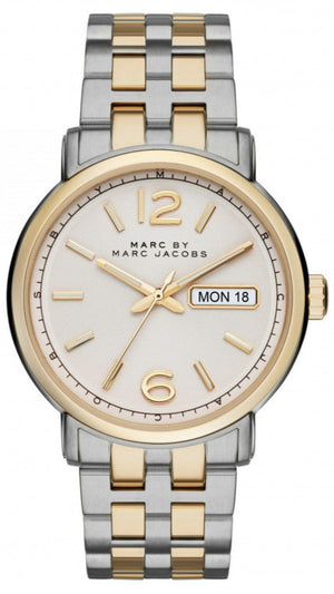  Shop Authentic Marc Jacobs Fergus White Dial Two Tone Steel Strap Watch for Men - MBM5079 - Luxxuri