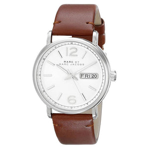  Shop Authentic Marc Jacobs Fergus White Dial Brown Leather Strap Watch for Men - MBM5080 - Luxxuri