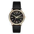  Shop Authentic Marc Jacobs Fergus Black Dial Black Leather Strap Watch for Women - MBM8651 - Luxxuri