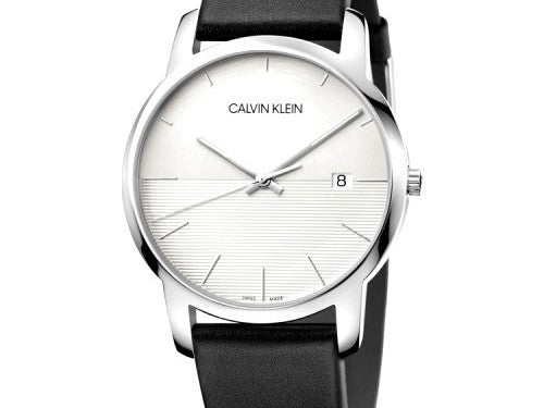  Shop Authentic Calvin Klein City White Dial Black Leather Strap Watch for Men - K2G2G1CD - Luxxuri