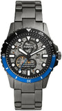 Shop Authentic Fossil FB-01 Automatic Skeleton Black Dial Grey Steel Strap Watch for Men - ME3201 - Luxxuri