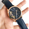 Fossil Grant Twist Multifunction Blue Dial Blue Leather Strap Watch for Men - ME1162