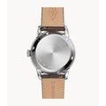 Fossil The Commuter White Dial Brown Leather Strap Watch for Men - FS5275