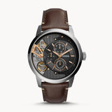  Shop Authentic Fossil Townsman Automatic Black Dial Brown Leather Strap Watch for Men -  ME1163 - Luxxuri