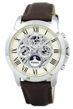  Shop Authentic Fossil Grant Automatic White Dial Brown Leather Strap Watch for Men -  ME3027 - Luxxuri