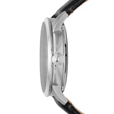  Shop Authentic Fossil Townsman Automatic Skeleton Silver Dial Black Leather Strap Watch for Men - ME3041 - Luxxuri