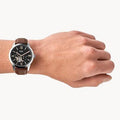  Shop Authentic Fossil Townsman Automatic Black Dial Brown Leather Strap Watch for Men - ME3061 - Luxxuri