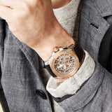  Shop Authentic Fossil Modern Machine Automatic Skeleton Dial Black Leather Strap Watch for Men - ME3082 - Luxxuri