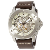  Shop Authentic Fossil Modern Machine Automatic Skeleton White Dial Brown Leather Strap Watch for Women - ME3083 - Luxxuri