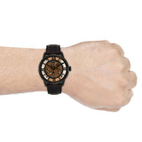  Shop Authentic Fossil Townsman Automatic Skeleton Brown Dial Brown Leather Strap Watch for Men - ME3098 - Luxxuri