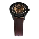  Shop Authentic Fossil Townsman Automatic Skeleton Brown Dial Brown Leather Strap Watch for Men - ME3098 - Luxxuri