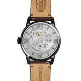  Shop Authentic Fossil Townsman Automatic Skeleton Brown Dial Brown Leather Strap Watch for Men - ME3098 - Luxxuri