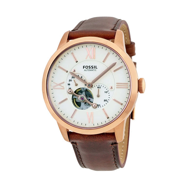  Shop Authentic Fossil Townsman Beige Dial Brown Leather Strap Watch for Men - ME3105 - Luxxuri