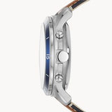  Shop Authentic Fossil Grant Sport Automatic Skeleton Blue Dial Brown Leather Strap Watch for Men - ME3140 - Luxxuri