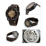  Shop Authentic Fossil Commuter Automatic Black Dial Brown Leather Strap Watch for Men - ME3158 - Luxxuri