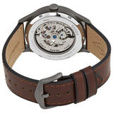  Shop Authentic Fossil Forrester Automatic Skeleton Grey Dial Brown Leather Strap Watch for Men - ME3178 - Luxxuri
