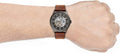  Shop Authentic Fossil Forrester Automatic Skeleton Grey Dial Brown Leather Strap Watch for Men - ME3178 - Luxxuri