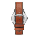  Shop Authentic Fossil Forrester Luggage Automatic Skeleton Blue Dial Brown Leather Strap Watch for Men - ME3179 - Luxxuri