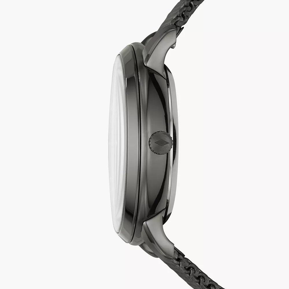  Shop Authentic Fossil Neutra Automatic Skeleton Black Dial Grey Mesh Strap Watch for Men - ME3185 - Luxxuri