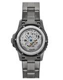  Shop Authentic Fossil FB-01 Automatic Skeleton Black Dial Grey Steel Strap Watch for Men - ME3201 - Luxxuri