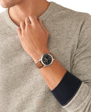  Shop Authentic Fossil The Minimalist 3H Black Dial Brown Leather Strap Watch for Men - FS5464 - Luxxuri