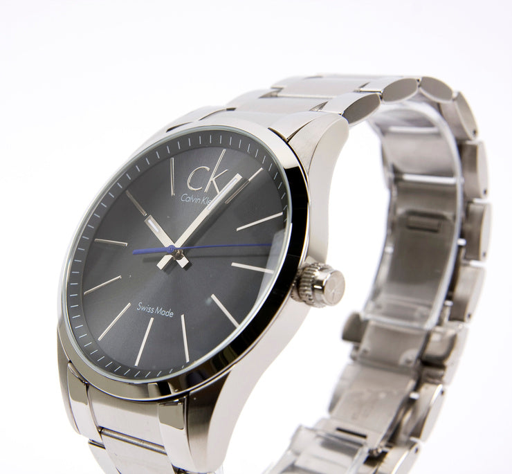  Shop Authentic Calvin Klein Bold Grey Dial Silver Steel Strap Watch for Men - K2241107 - Luxxuri