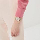  Shop Authentic Michael Kors Sofie Crystals Mother of Pearl Pink Dial Two Tone Steel Strap Watch For Women - MK4344 - Luxxuri