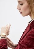  Shop Authentic Michael Kors Lauryn Quartz Mother of Pearl Gold Dial Gold Steel Strap Watch For Women - MK4490 - Luxxuri