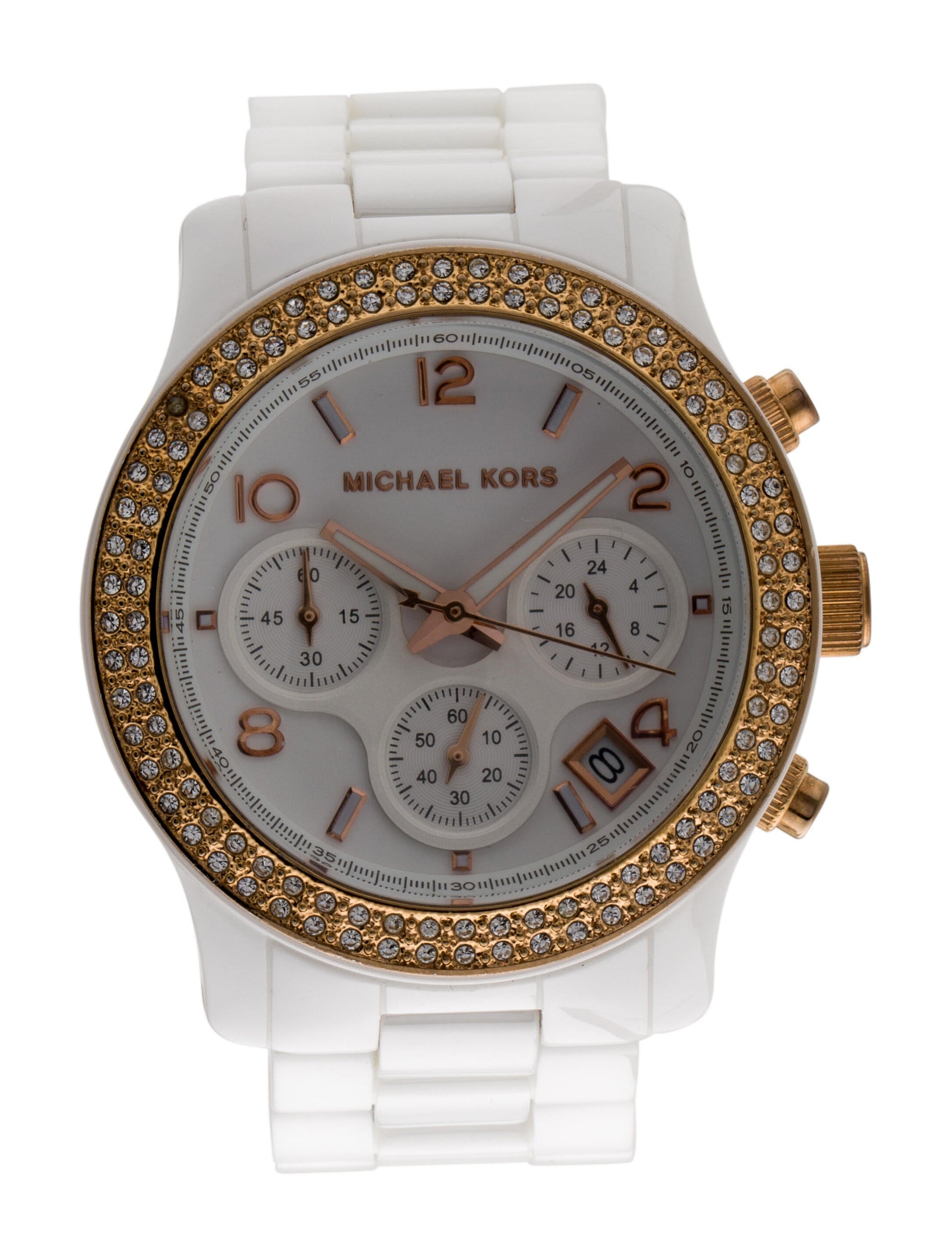  Shop Authentic Michael Kors Ceramic White Dial White Steel Strap Watch for Women - MK5269 - Luxxuri