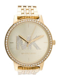  Shop Authentic Michael Kors Melissa Pave Gold Dial Gold Steel Strap Watch for Women - MK4371 - Luxxuri