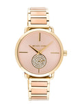  Shop Authentic Michael Kors Portia Rose Gold Dial Two Tone Steel Strap Watch for Women - MK3706 - Luxxuri