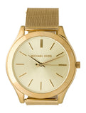  Shop Authentic Michael Kors Slim Runway Champagne Dial Gold Mesh Bracelet Watch for Women - MK3282 - Luxxuri