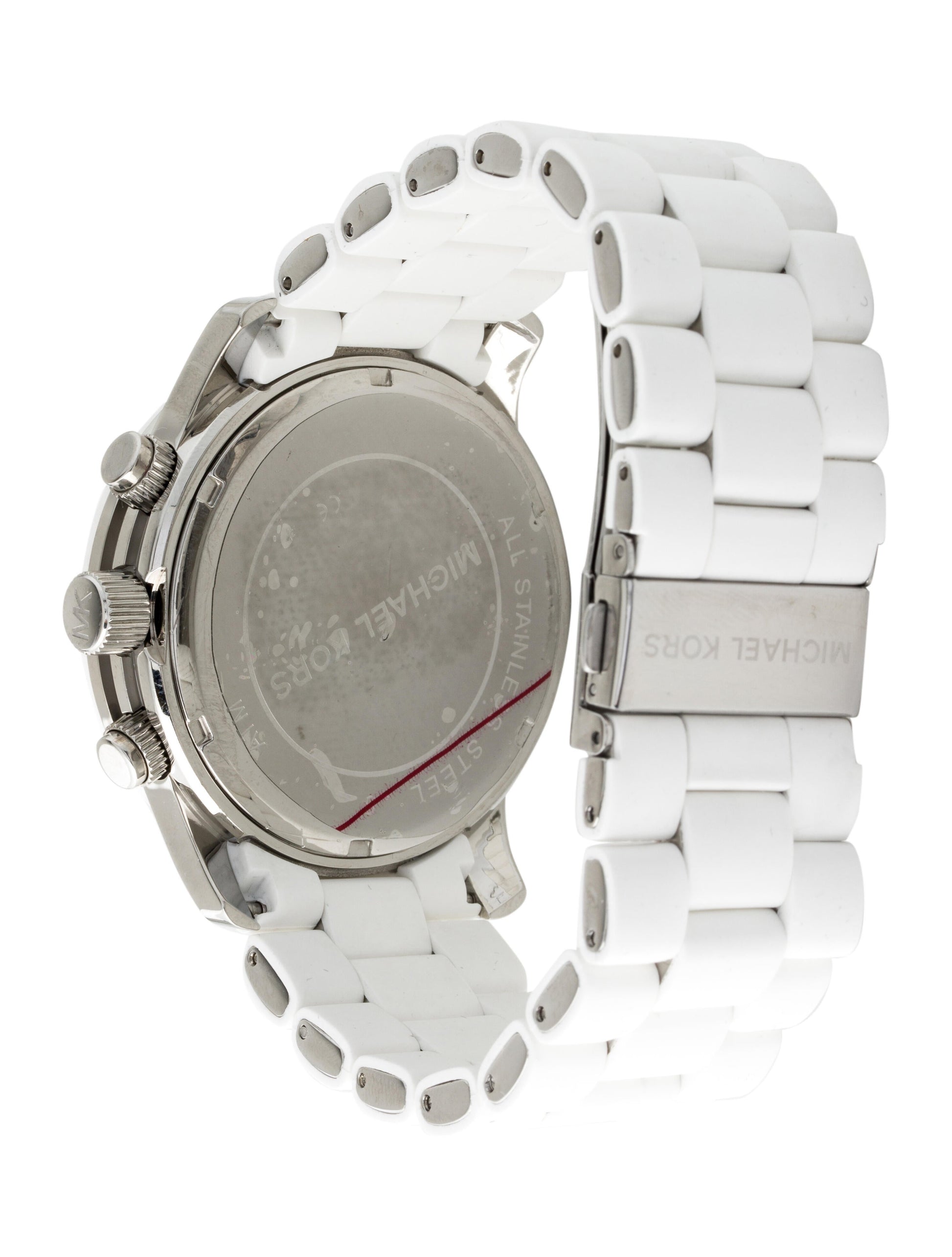  Shop Authentic Michael Kors Oversize White Dial White Steel Strap Watch for Men - MK8108 - Luxxuri